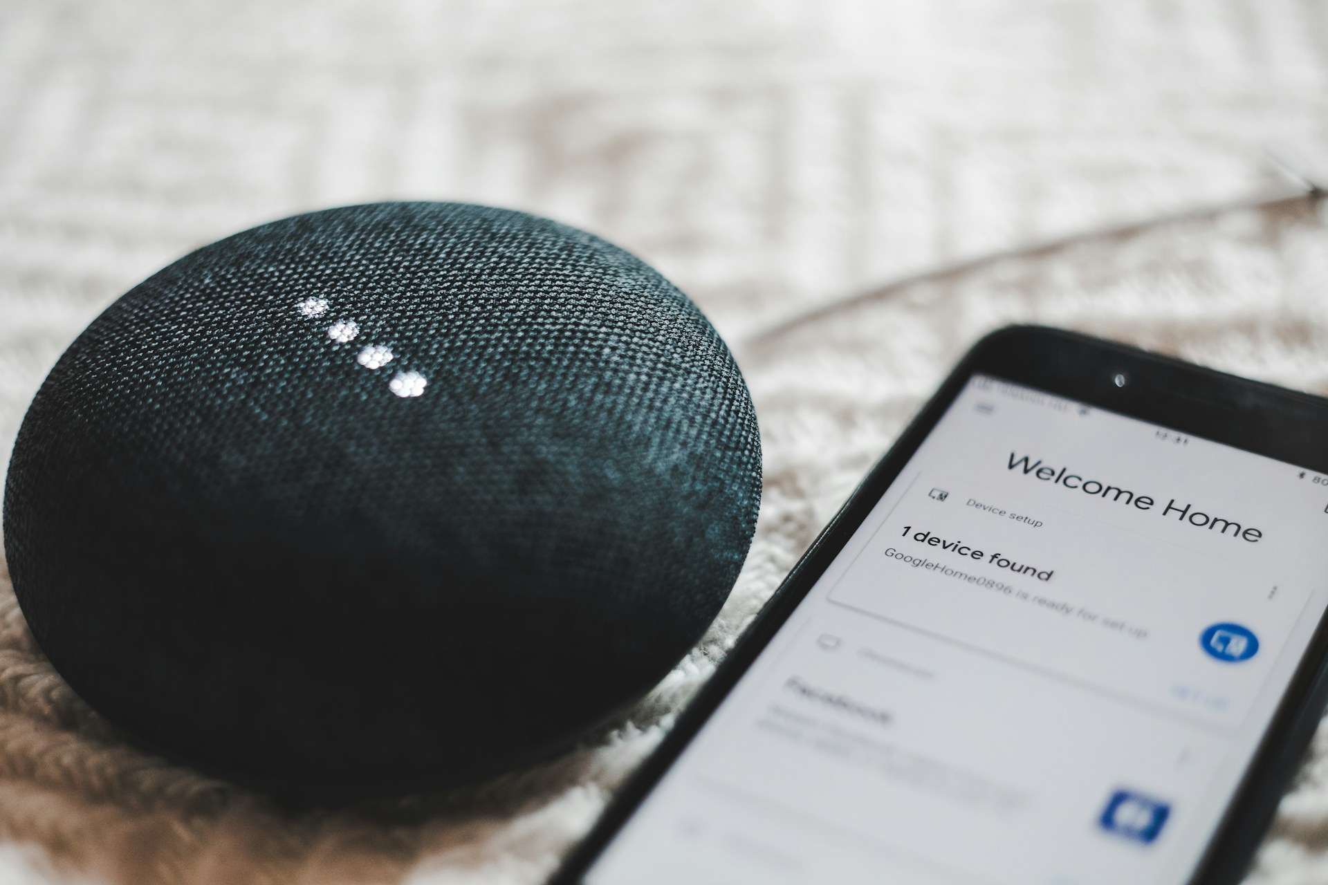 Voice assistant smart speaker with phone app for smart home devices news