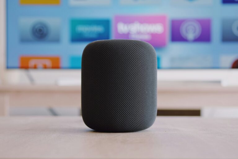 Smart speaker in a living room featured in smart home devices news